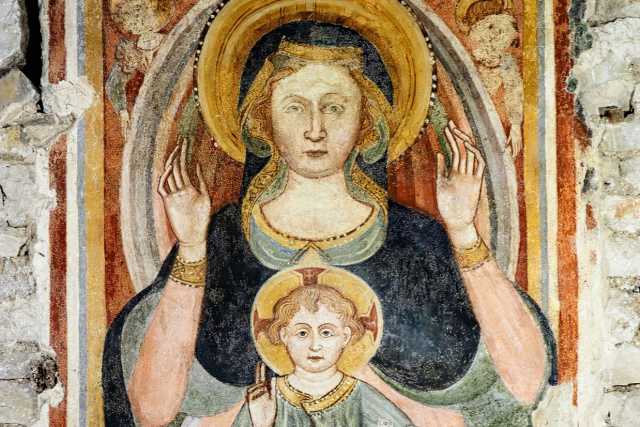 Bari, chiesa di San Martino: restaurato l'antico affresco della Madonna del Segno